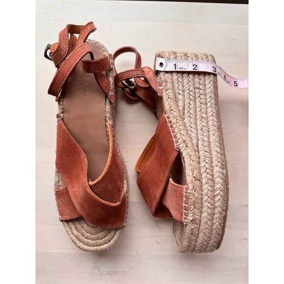 Rag and Bone Hera Espadrille Wedge Suede Sandal Size 39.5/ US 9.5 - Picture 9 of 9